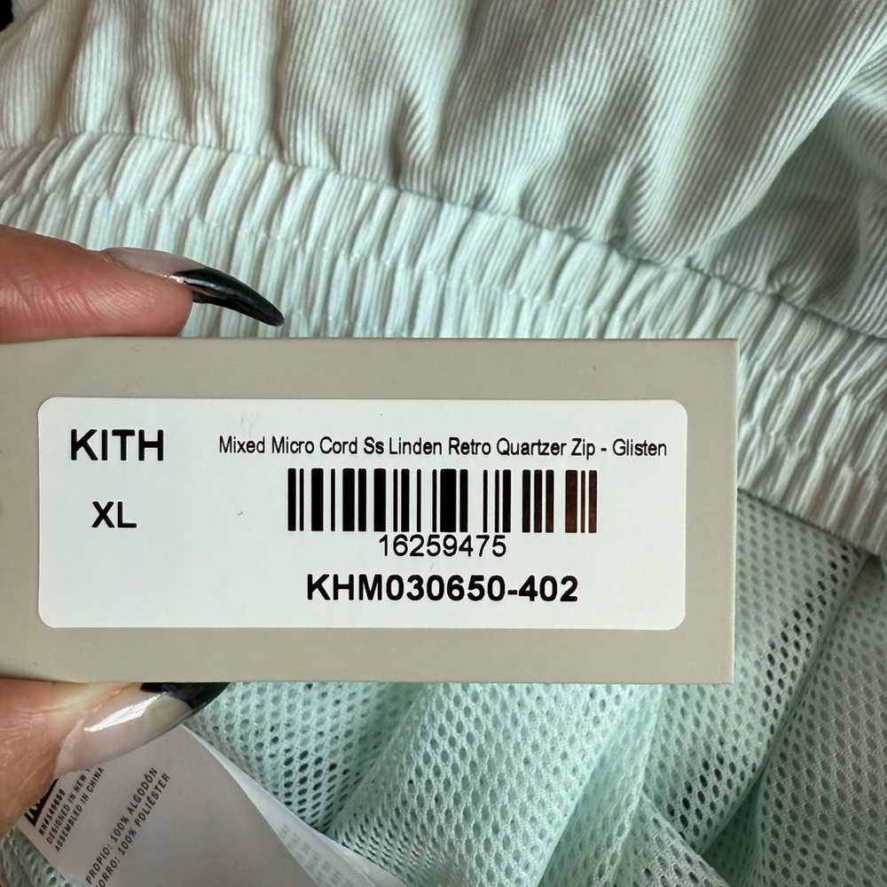 Kith Men’s Cream and Blue Quarter zip - Picture 7 of 7